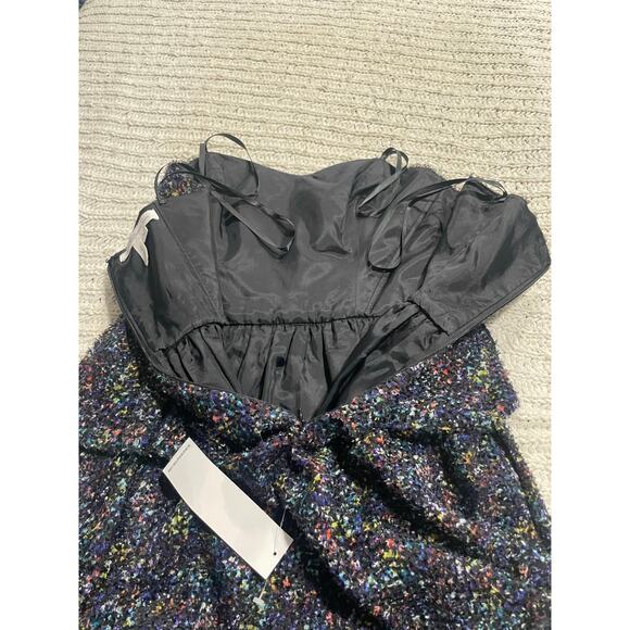 NWT BCBGeneration Sleeveless Dress Tiered Ruffled Womens Sz 4 Black Multicolored - Picture 14 of 14